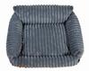 Fluffy Graphite Stripe Bed - 60cm X 50cm