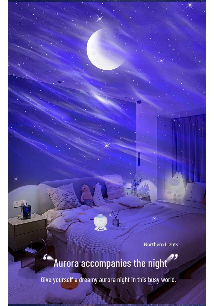 Bluetooth Aurora Starry Sky Projector with Music and Atmosphere Light - Perfect Gift for Couples