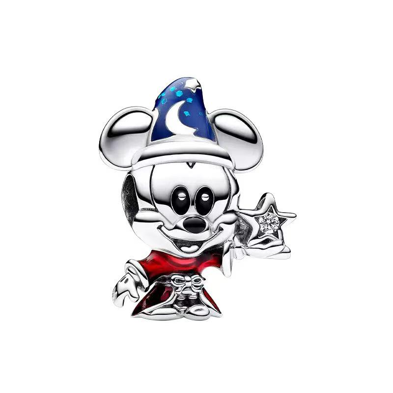 Cuentas de Cobre Blanco Plateado y Colgante Charm Aniversario de Puntada