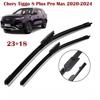 23"+18" Push Button Frameless Front Wiper Blades for Chery Tiggo 8 Plus Pro Max, Tiggo 7 Pro, Tiggo 9, Arrizo 8, Omoda 5