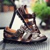 Classic High Quality Cow Leather Sandals Summer Outdoor Handmade Men Sandals Fashion Comfortable  Men Beach Leather Shoes