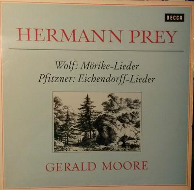 LP Record HERMANN PREY, GERALD MOORE - Wolf: Mörike-Lieder • Pfitzner: Eic SXL21113B Decca 1965 Germany Classical Used