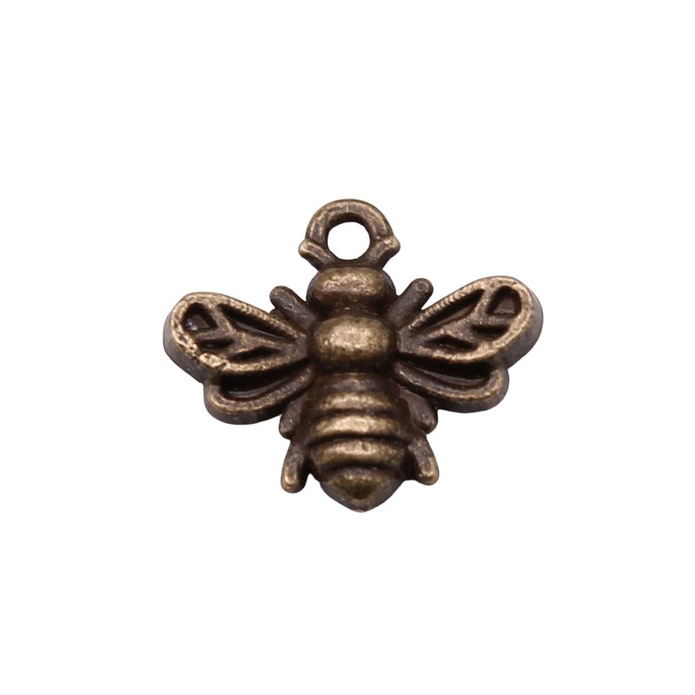 

20шт подвески в виде пчелы античная бронза цвет цинковый сплав 11х14мм