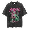 Nana Osaki Japanese Retro Washed T-shirt Men's and Women's Short Sleeved T-shirt Casual T-shirt