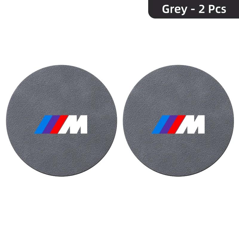 2Pcs Car Water Cup Bottle Holder Anti-slip Mat Pad Suede For BMW M E46 E90 E60 F10 F30 E39 E36 F20 E87 G30 E92 E91 Accessory