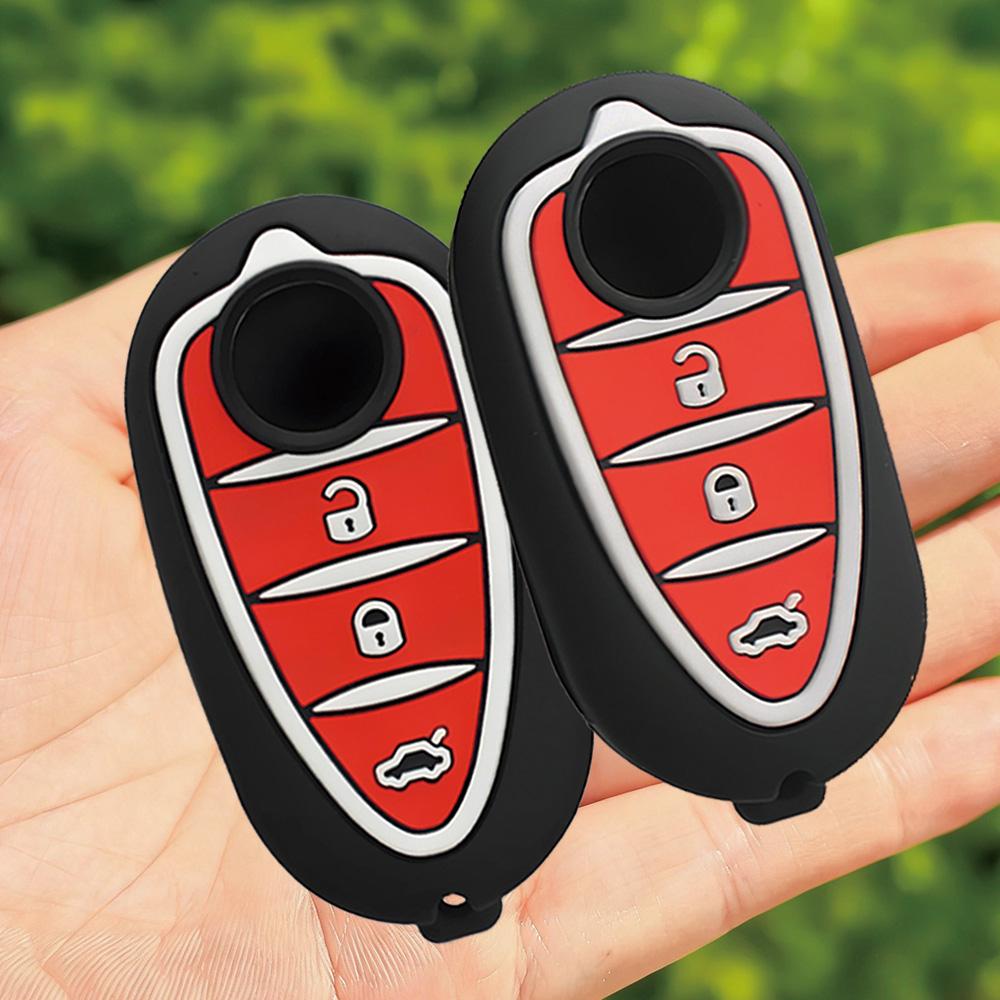 New 3 Button Silicone Car Key Cover Case for Alfa Romeo Mito Giulietta GTO 159 GTA 4C Remote Auto Key Shell Protection Cover