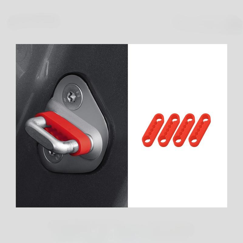 

Car Door Lock Silicone Buffer Pad Protector Cover Anti Collision Bumper Mute Soundproof Dustproof Sticker Interior Decoration червоний