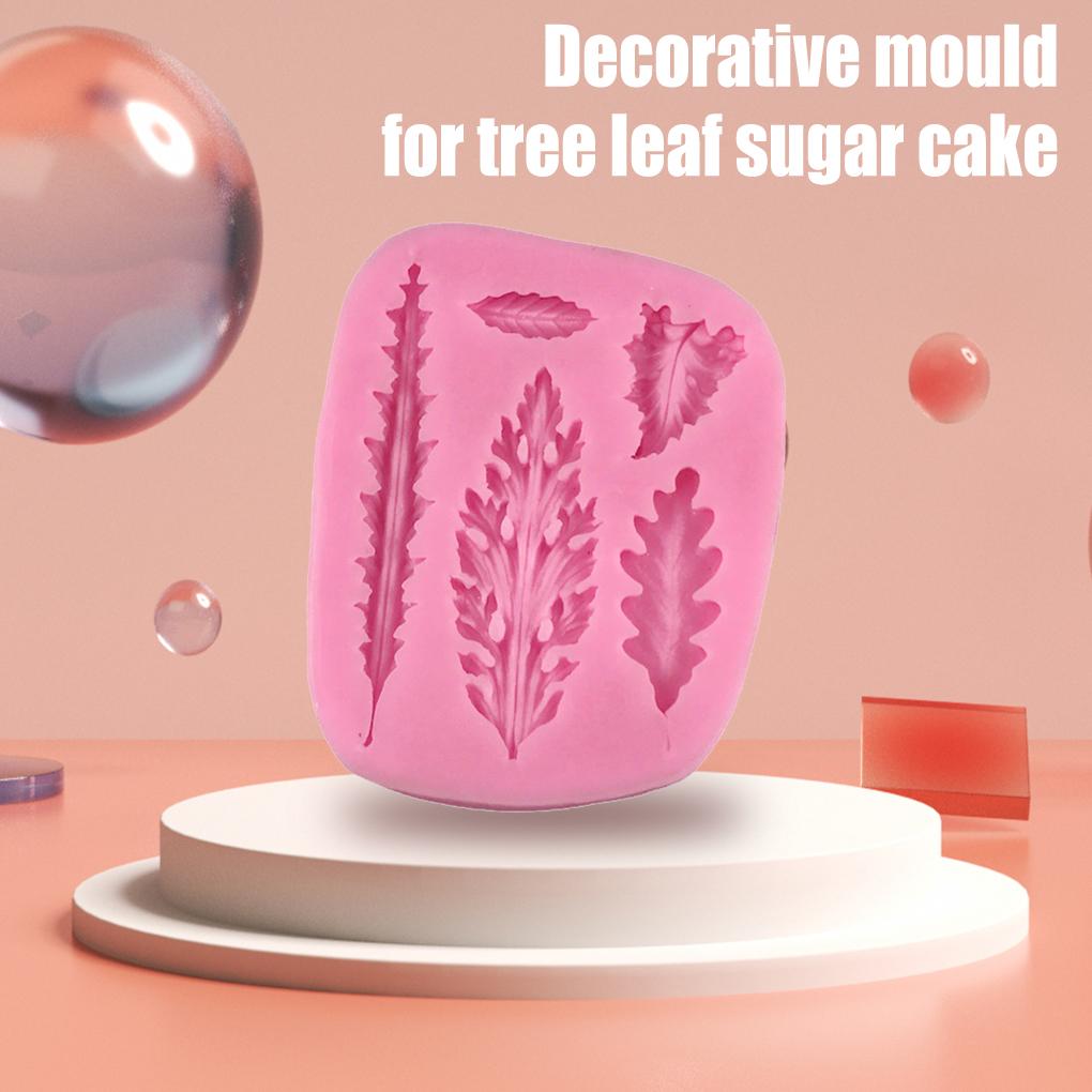Silicone Mold Tree Leaves Festival Holiday Hotel Dining Cafe Kitchen Jelly Chocolate Cake Muffin Baking Mould Tool