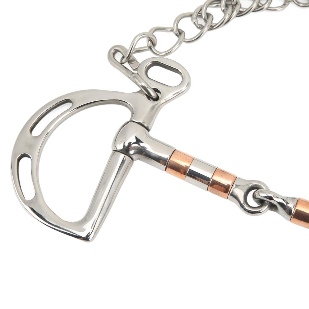 Copper Horse Snaffle Bit Durable Horse Mouth Bit Portable Stainless Steel Horse Bit  Horse Training
