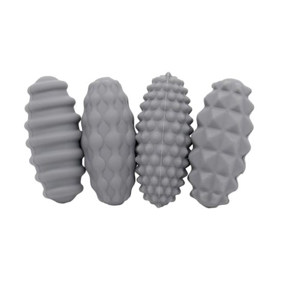 4Pcs Magnetic Decompression Toy Multi-Texture Sensory Stimulation Safe Silicone Material Portable Stress Relief Hand-Eye Coordination Toy