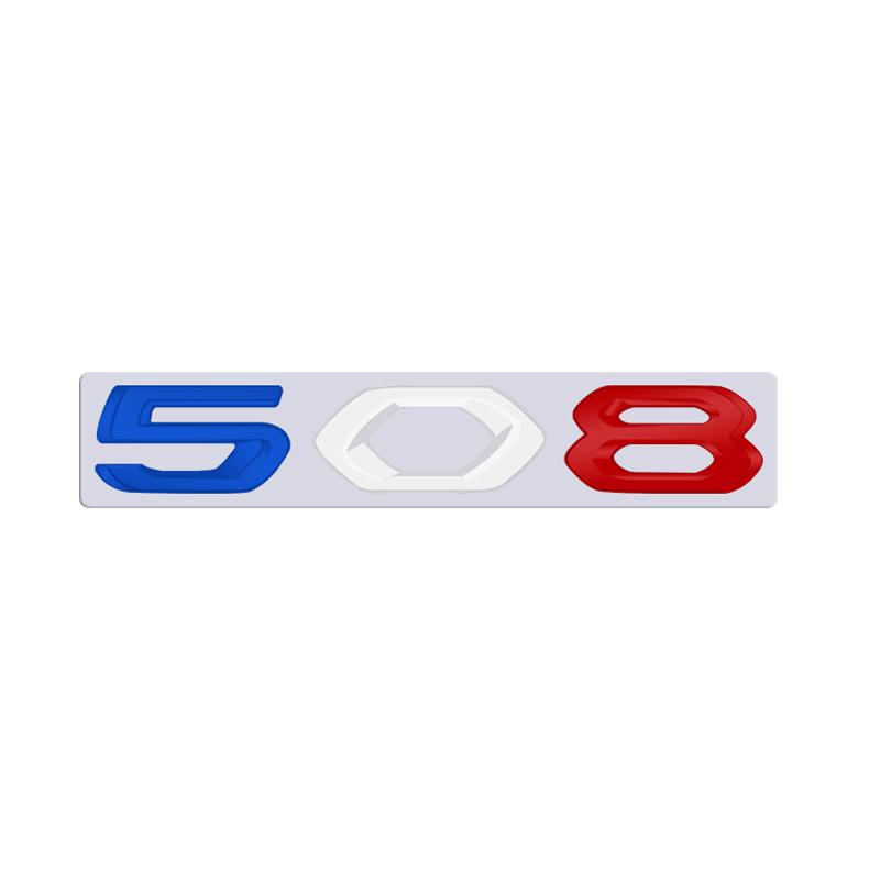 UNYG8 For Peugeot 508 GT Car 3D Metal Letters Logo Badge Decals Sticker Car Auto Rear Trunk Alphabet Emblem Styling Stickers
