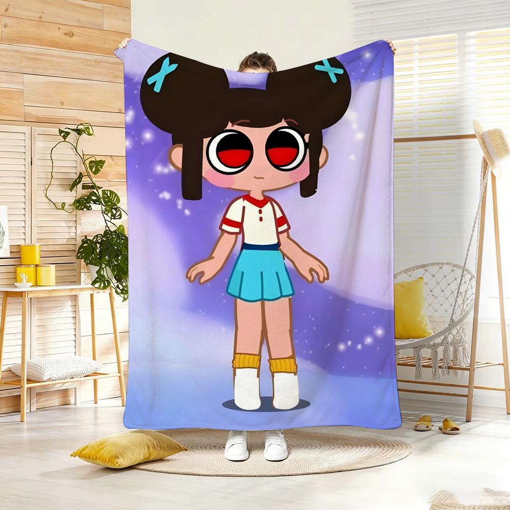 ANIME K-Kung Fu Sock Throw Lightweight 240g Flannel Blanket Soft Skin-friendly for Summer Cooling 75cmx90cm
