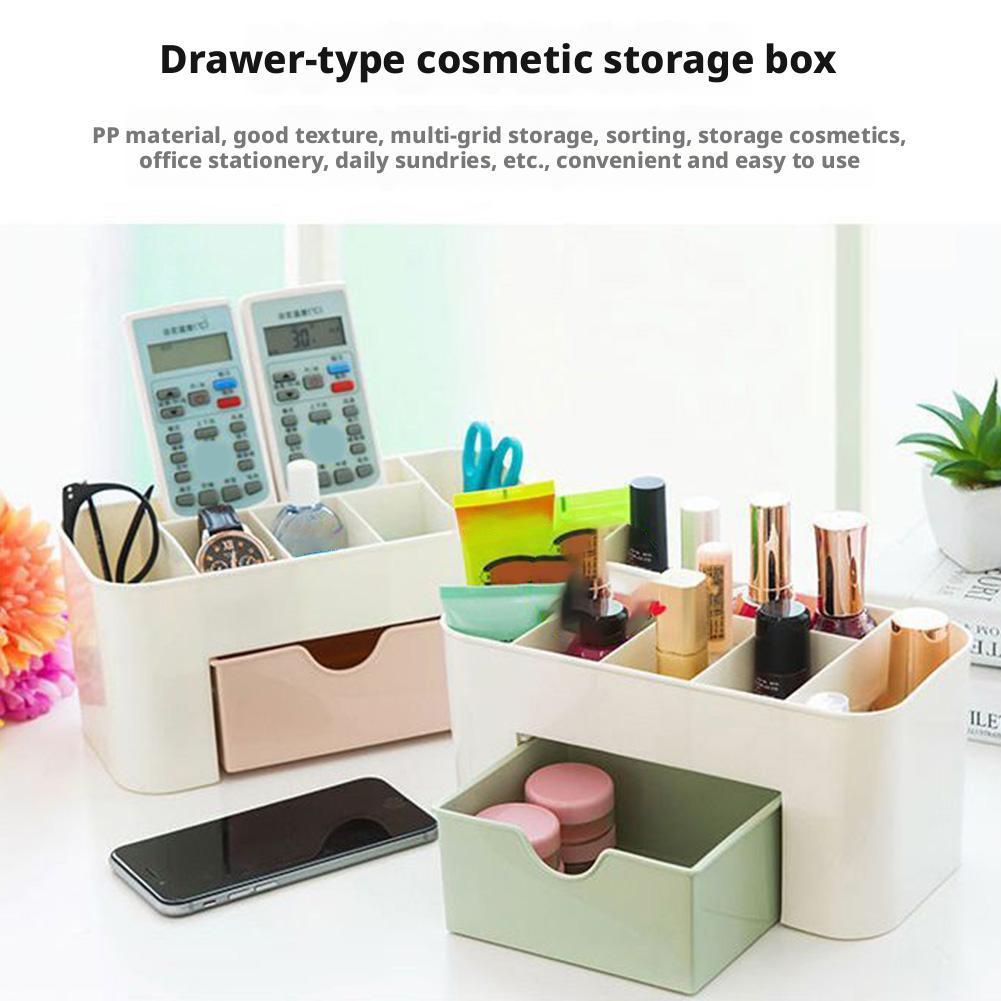 Desktop Double Layer Makeup Organizers Storage Box Cosmetic Drawers Jewelry Display Box Case Container Boxes Organizer New