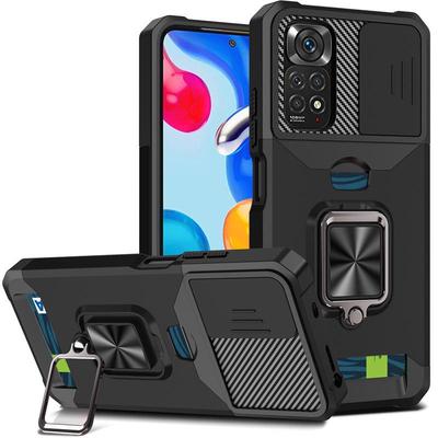 Redmi 14C/Note 14 Pro Drop-proof Case with Card Slot & Ring Holder
