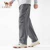 Camel Fleece-Lined Water-Repellent Wide-Leg Utility Softshell Pants