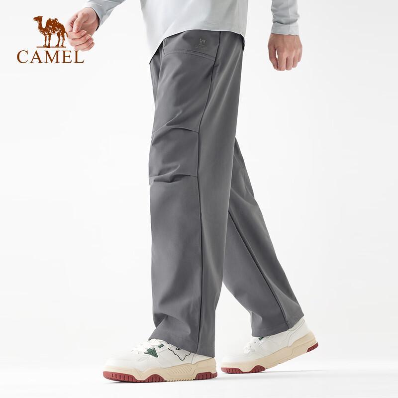 Camel Fleece-Lined Water-Repellent Wide-Leg Utility Softshell Pants