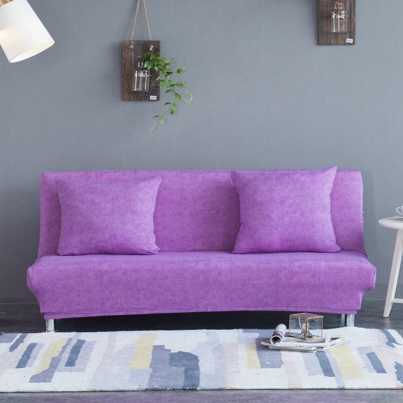Flower Futon Cover Stretch Armless Futon Sofa Cover Soft Futon Slipcover with Elastic Bottom Sofa Bed Furniture Protector Covers for Washable Futon