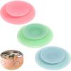 DOITOOL 3pcs Silicone Suction Plate Double Sided Suction Cups Silicone Utensil Rest Sucker Pads for Plate Silicone Grip Dish Suction Cup Plates Plate