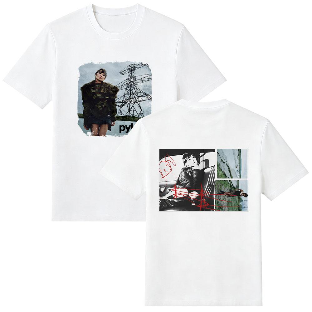 Camiseta de Algodón de Alta Calidad Verano Beabadoobee Pylon La Portada del Álbum Estampado de Dibujos Animados Camisetas Unisex Comodidad Cuello Redondo Manga Corta Tops