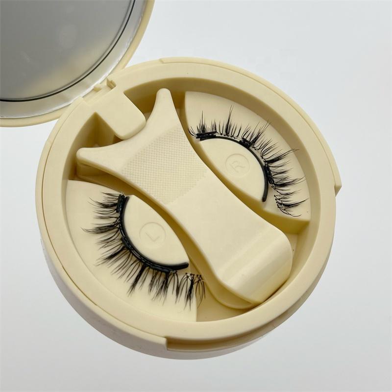 New Magnetic False Eyelashes 13mm Faux Mink Reusable Cruelty-Free with Black Cotton Band and Multi-pair Eyelash Case