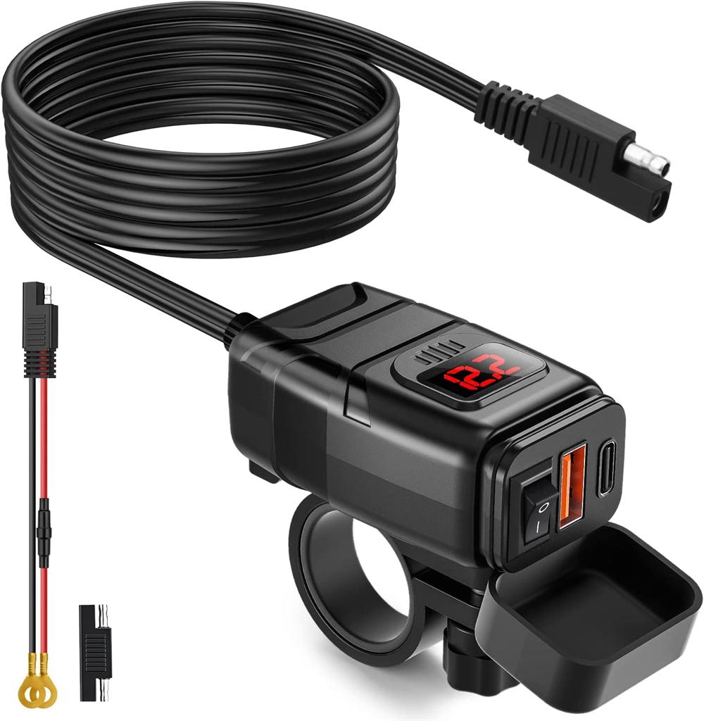 

30W PD 18W QC3.0 Dual Port Fast Charger for Motorcycle Phone Charging