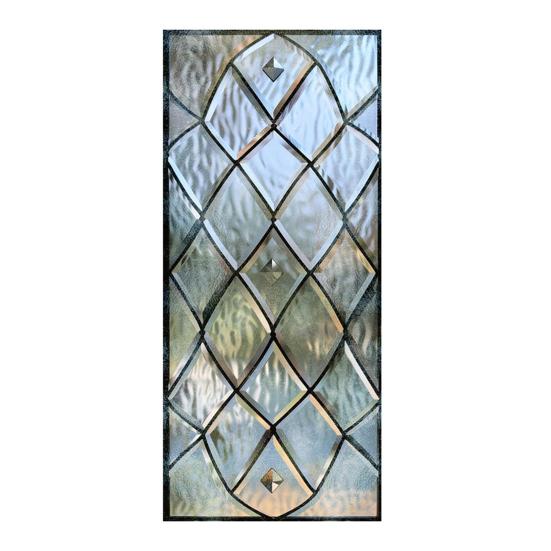 Stained Glass Window Privacy Film Vintage Decorative Frosted Static Cling Waterproof PVC Reusable UV Sun Blocking Glass Sticker Cover