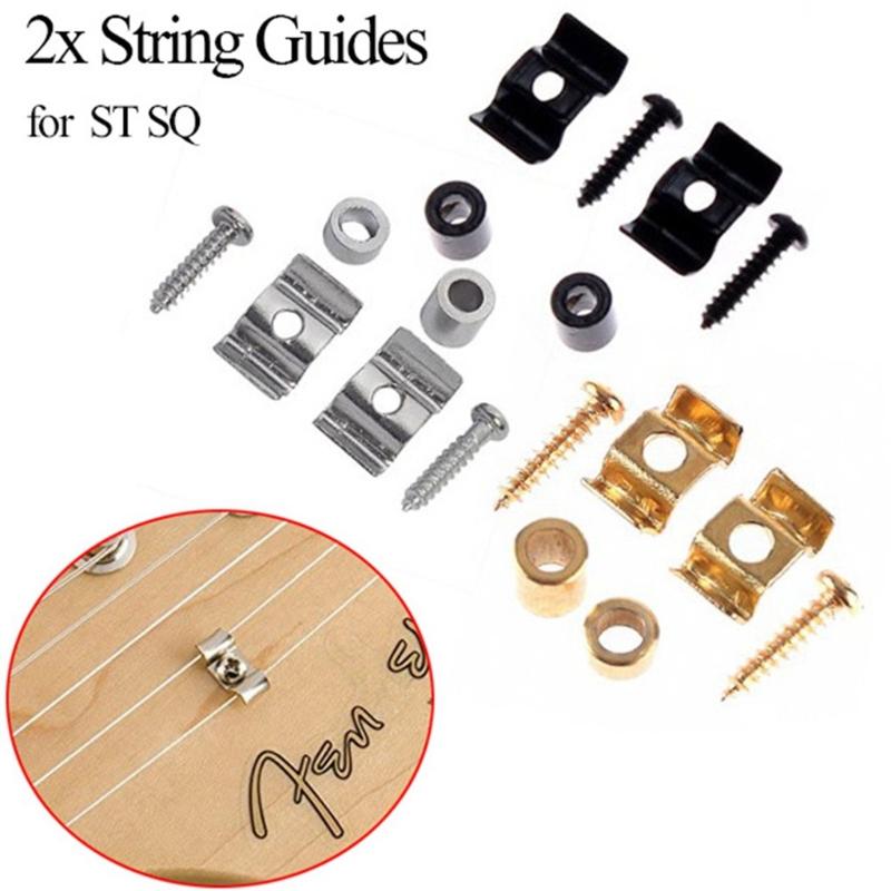 Metal String Tree Guide Retainer for Guitar Replacement Part Black/Golden/Silver