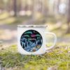 And So The Adventure Begind Printed Mug Campfire Party Beer Coffee Mugs Camping Enamel Cup Mountain Handle Cups Gifts for Camper