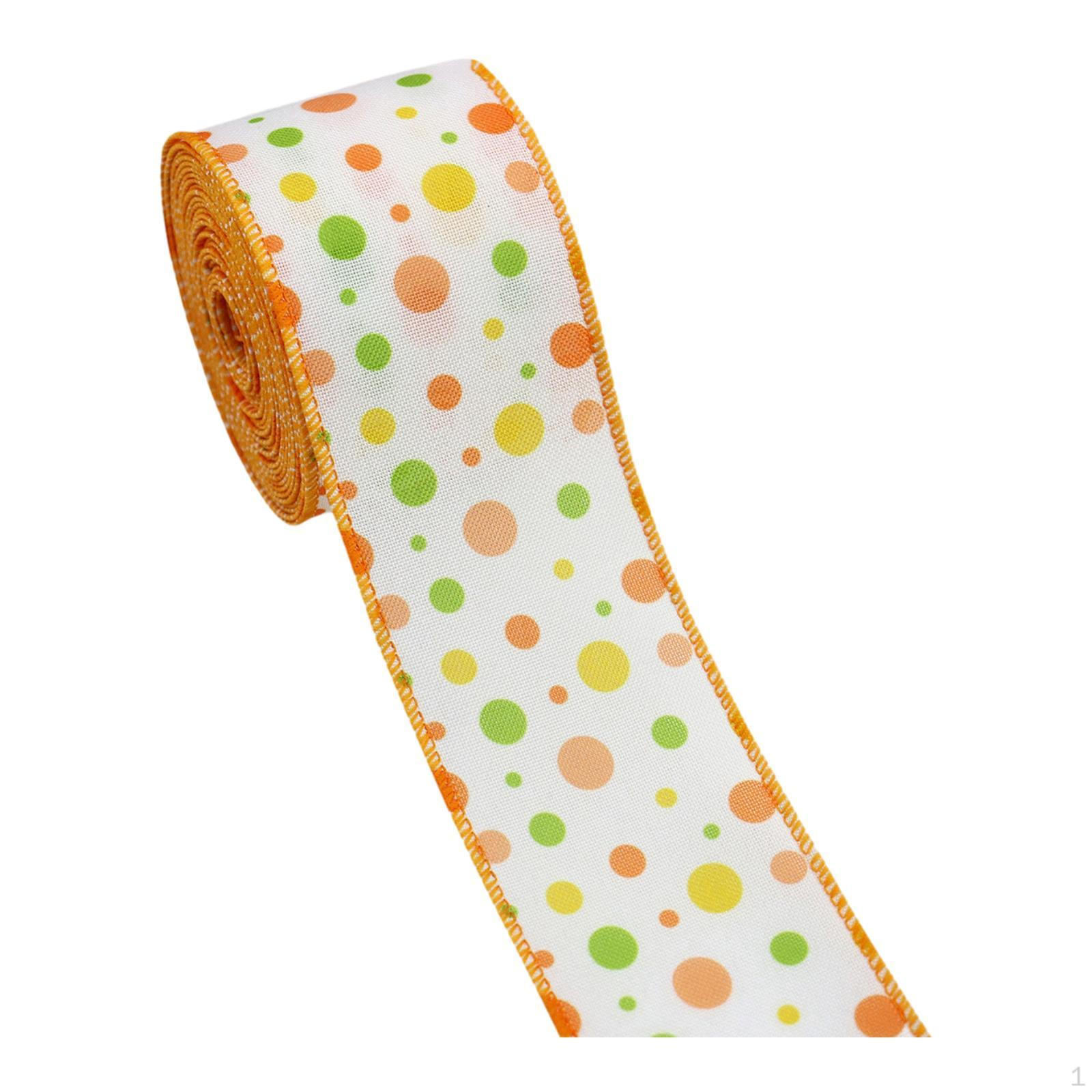 Edged Ribbon for Easter, DIY Fabric Bows, Easter Gift Wrapping And Decoration. A