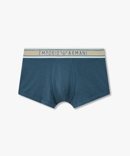

[Emporio Armani Underwear] Мужские плавки с контрастной отделкой и большим логотипом на резинке 0816112026 [Отправка из Кореи] 100% Оригинал Blue - S