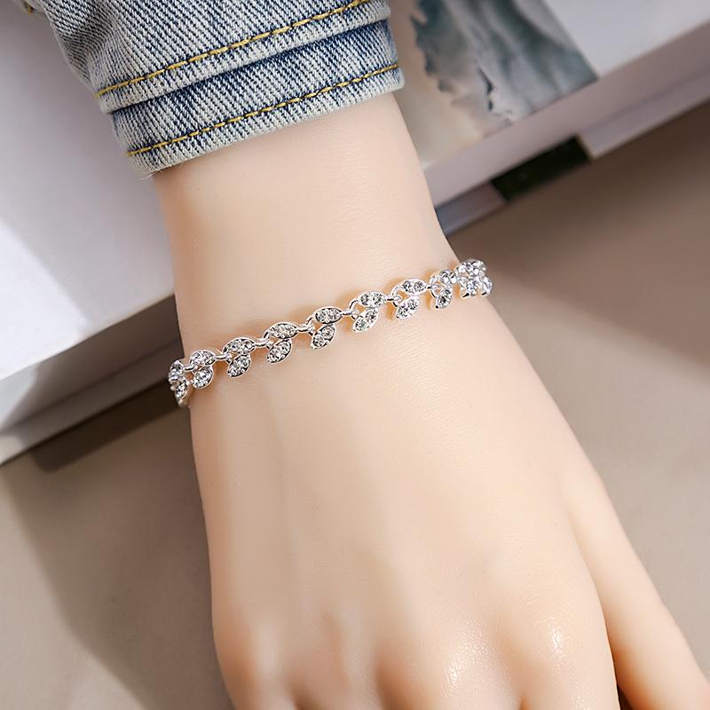 Personalized Geometric Diamond Bracelet Fashion Roman Style Full Diamond Bracelet Everything Temperament Bracelet