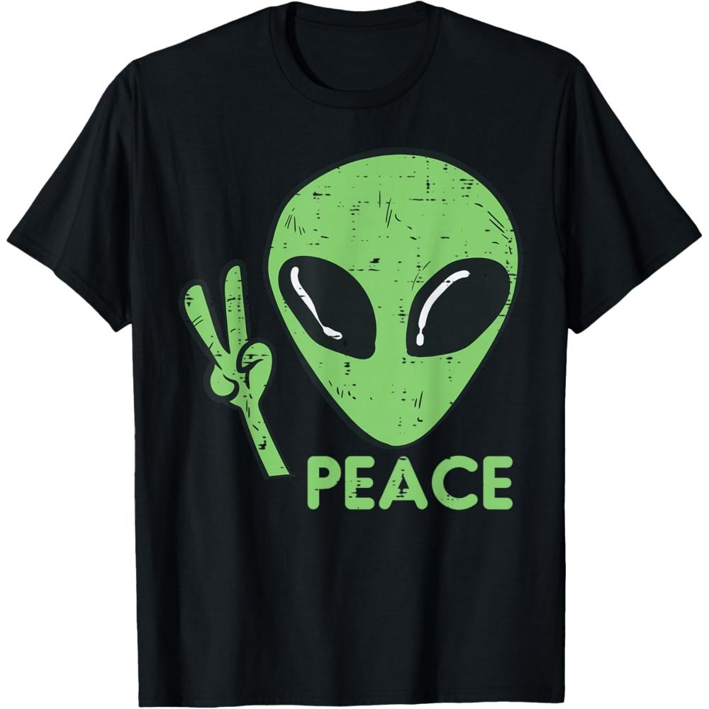 

Green alien avatar 90s style fun short sleeved T-shirt 5XL зелений/чорний