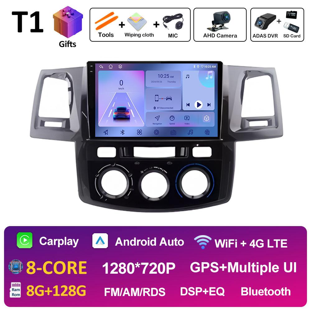 Smart System Wireless Carplay For Toyota Fortuner HILUX Revo Vigo 2007 2018 2019 - 2015 Android OS Car Multimedia Radio Player