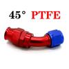 AN4 AN6 AN8 AN10 AN12 Straight 0 45 90 180 Degree Reusable Car Hose End Fittings Adapter For Swivel PTFE Oil Fuel Line Blue Red Fuel System Fittings7