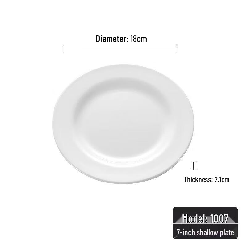 ZLIII A5 Melamine 7-inch Round Flat Plates (10-Pack)