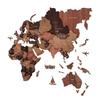 World Map Wooden 3D Puzzle: Stereoscopic Wall Hanging for Office & Home Decor