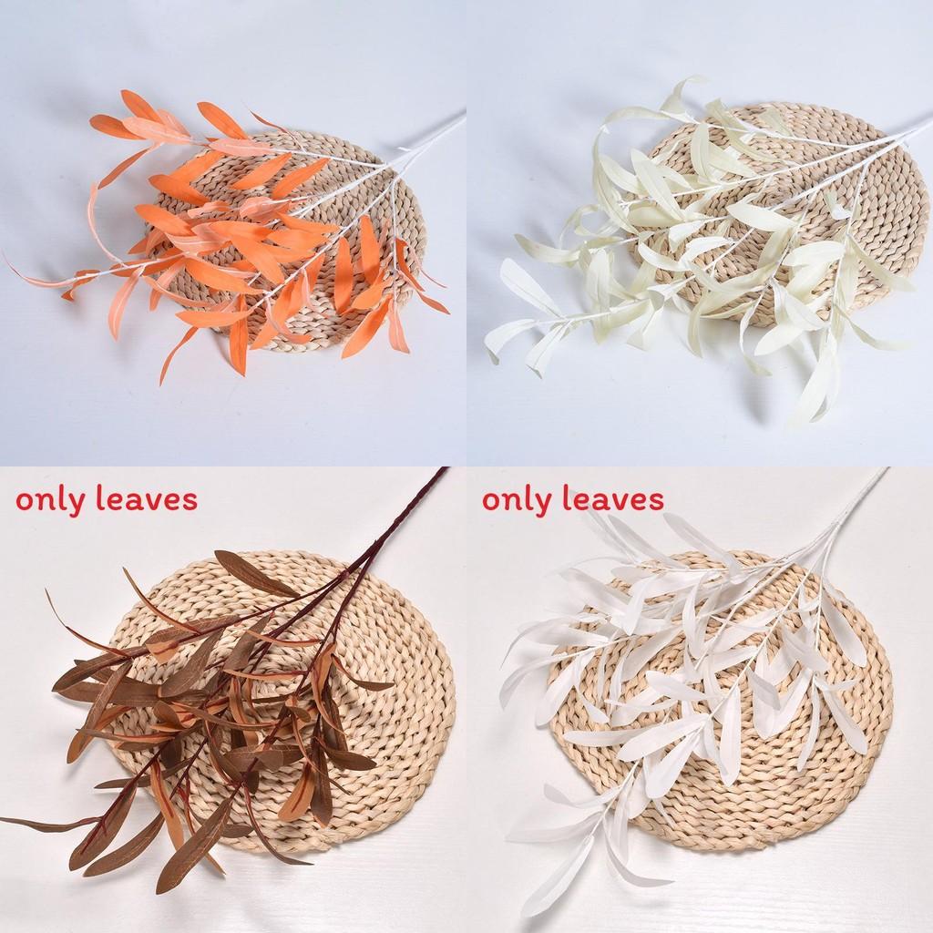 Realistic Olive Leaf Artificial Greenery With Pouring Craft For Wedding Home And Outdoor Decor