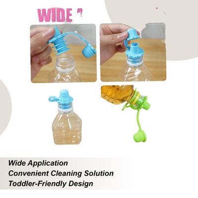 Water Bottle Topper for Toddler Spill-proof Silicone Bottles Top Spout for Protects Kids Mouth 5 Pieces Leakproof Protective Lid