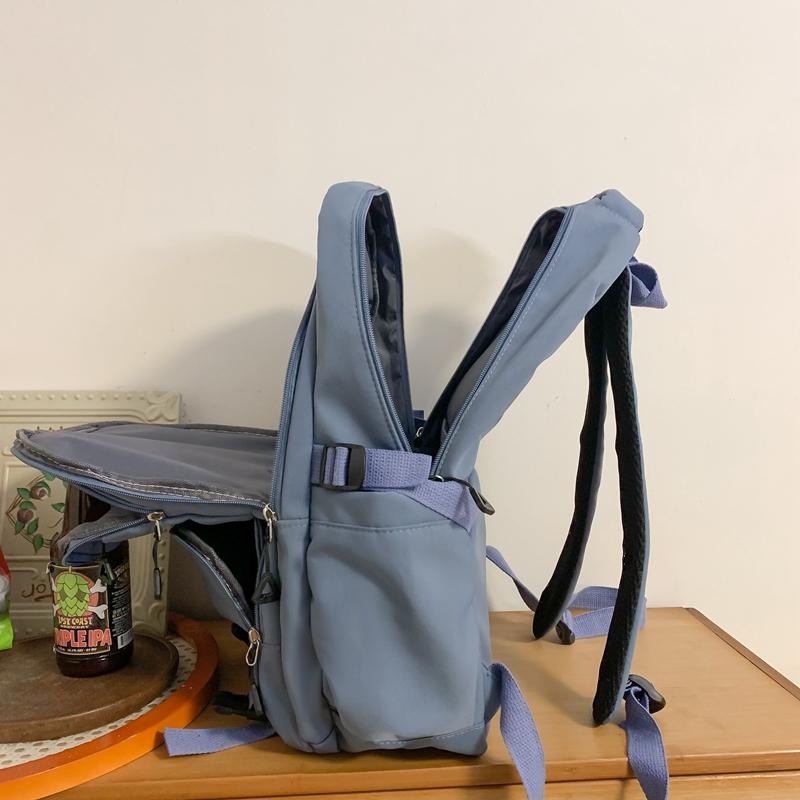 Сплошной цвет школьный женский рюкзак для старшеклассников — фото 7