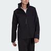 Adidas Myshelter Rain.Rdy Jacket Reflective Logo Sports Casual Hooded Jacket Women Jacket Black HT8774