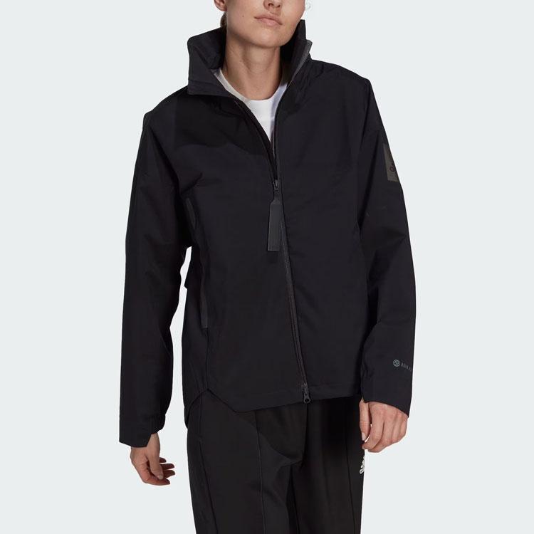 Adidas Myshelter Rain.Rdy Jacket Reflective Logo Sports Casual Hooded Jacket Women Jacket Black HT8774