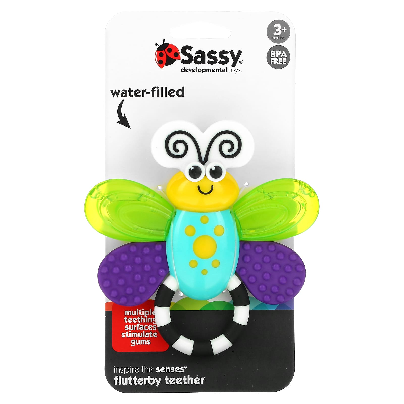 

Sassy, Inspire The Senses, Flutterby Teether, 3 Months and Up, 1 Piece