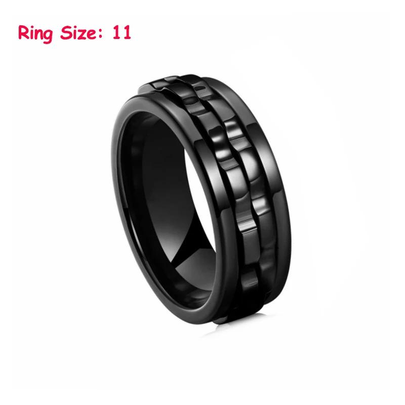 EDC Fidget Sliders Fashion Acssory Ratchet Ring Stress Relief for Adults Metal ADHD Casual Fidget Rings Haptic Coin