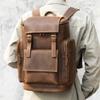 Luufan Genuine Leather Backpack for Men, Large Capacity Business Backpack, Fits 17-inch Laptops, A4B4 File Storage, Durable Cowhide Leather Daypack