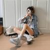 ins Korean version of the new dad shoes for women 2025 autumn student sports running shoes casual platform heightening shoes BL01