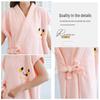 Women's Wearable Bathrobe: Soft, Absorbent, Thick, Long Sleeve, Tie-up; Perfect for Salon or Home.