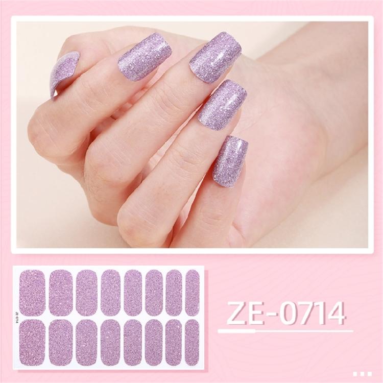 Gels Nail Strips Selff-Adhesive Gels Nail Stickers Solid Color Nail Art Stickers Nails Polish Wraps Nail Stickers