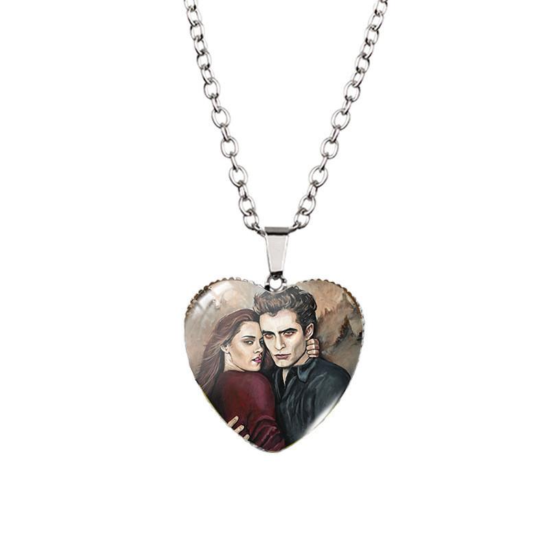 Stunning 2023 Twilight Saga Theme Heart Pendant Necklace With Unique Gemstone Design