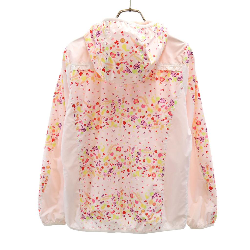 Adidas NEO LABEL Fruit Pattern Windbreaker M White Jacket Mesh Lining Women Used