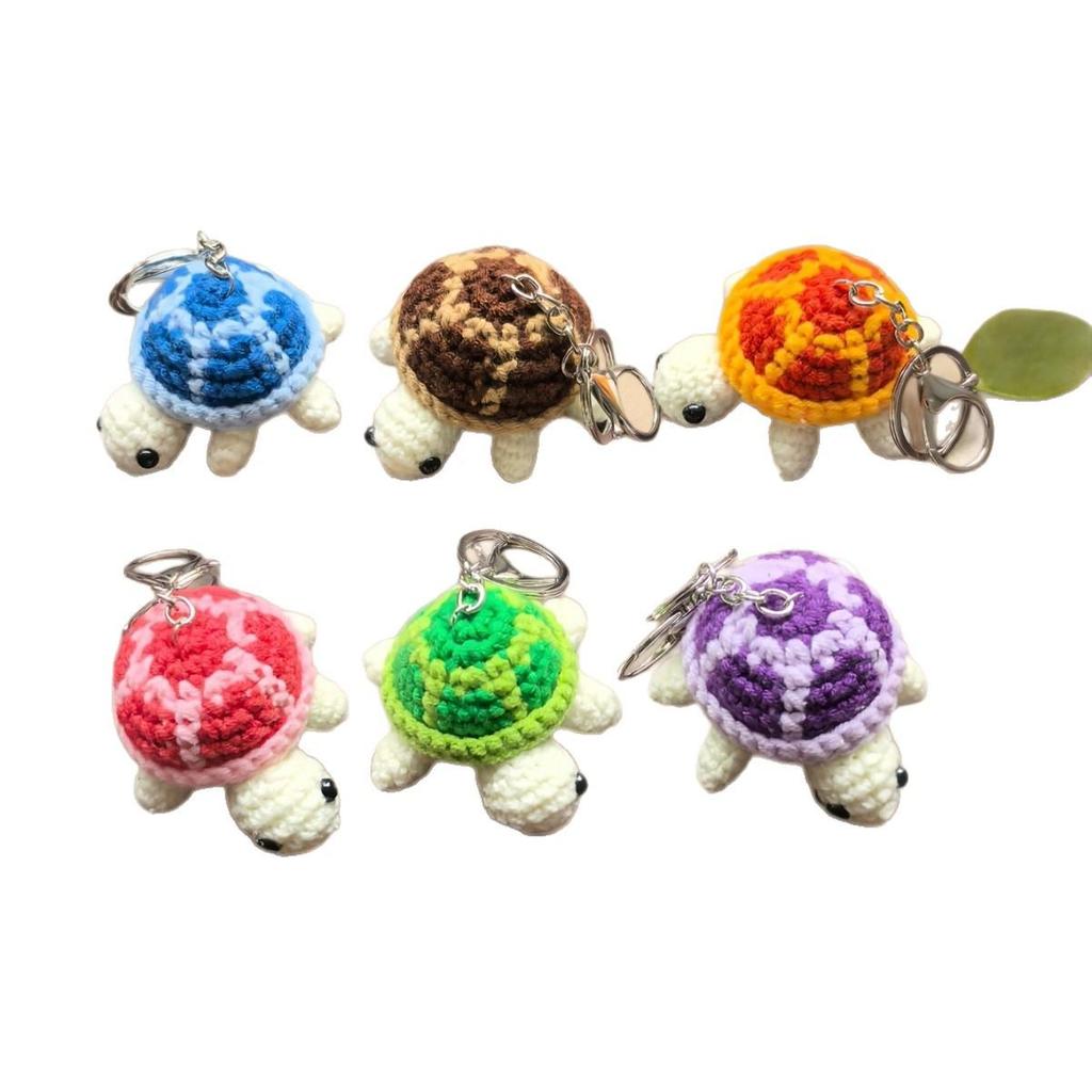 Crochet Turtle Keychain: Cartoon Bag Pendant & Car Ornament Doll